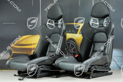 918 Spyder Schalensitze, schwarzes Leder, L+R