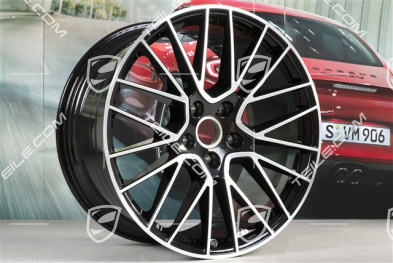 21-inch wheel rim, Cayenne RS Spyder, black high gloss