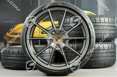 20-inch Spyder summer wheel set, rims 8,5J x 20 ET57 + 10,5J x 20 ET47, Pirelli summer tyres 235/35 ZR20 + 265/35 ZR20