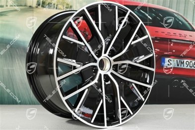 21" felga „Macan Design”, 10,5J x 21 ET 47, czarny wysoki połysk