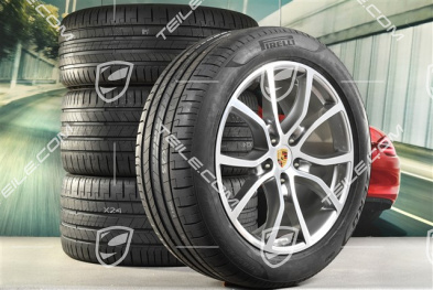 21-inch Cayenne Coupe Exclusive Design summer wheel set, rims 9,5J x 21 ET46 + 11,0J x 21 ET49 + NEW Pirelli P Zero summer tyres 285/45 R21 + 315/40 R21, with TPMS