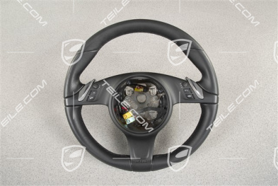Steering wheel, multi-function, heating, selector lever, black