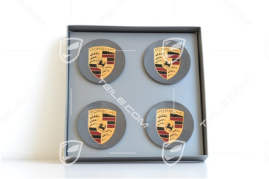 Hub cap set (4 pieces), concave, titan colour