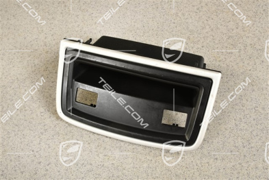 Blende / Ablage Sitzheizung, Mittelkonsole hinten, Zierleiste Satin-Aluminium