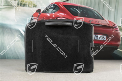 Back seat backrest, Draped leather, black, Coupe, R