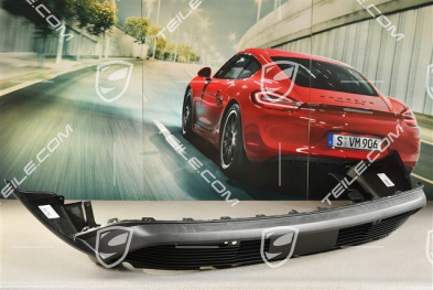 Turbo, Rear bumper lower part trim, with reversing camera, Black matte