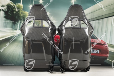 Bucket seats, collapsible, heating, leather/Alcantara, black, L+R