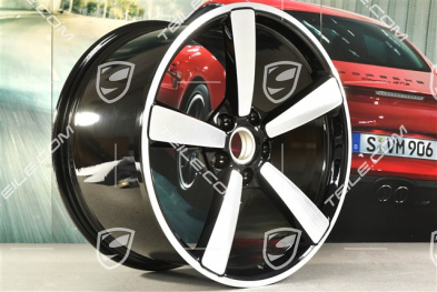21" Turbo Exclusive Design Felge, 12J x 21 ET70, Schwarz Hochglanz