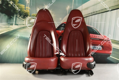 4200, Seats, el. adjustable, leather, memory, burgundy, set (L+R)