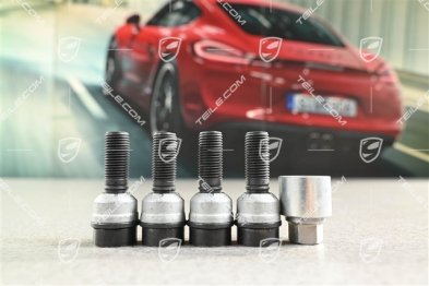 Diebstahlsicherung Radschrauben inkl. Adapter, Schwarz