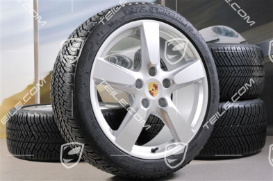 19" Winterräder Satz Cayman S, 8J x 19 ET57 + 9,5J x 19 ET45, Reifen Michelin Pilot Alpin 4 235/40 R19 + 265/40 R19, ohne RDK-Sensoren