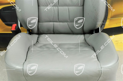 Seat, el adjustable, heating, leather, Graphite grey, Draped, L