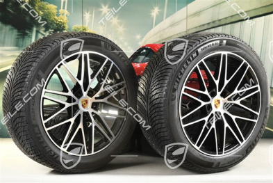 21-inch RS Spyder Design winter wheel set, rims 9,5J x 21 ET46 + 11,0J x 21 ET58 + NEW Michelin winter tyres 285/45 R21 + 305/40 R21, with TPMS, black high gloss
