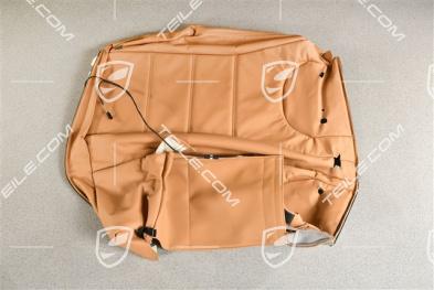 Back seat backrest cover, smooth leather, Sand Beige, R