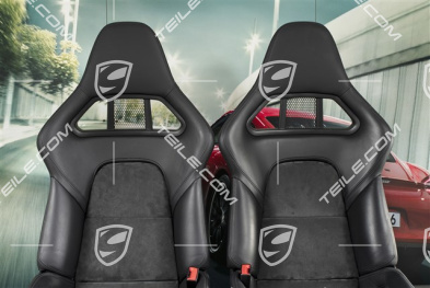 Bucket seats, collapsible, heating, leather/Alcantara, black, L+R