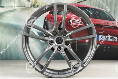 21" Felge Cayenne Turbo, 9,5J x 21 ET46, Platinum Seidenmatt