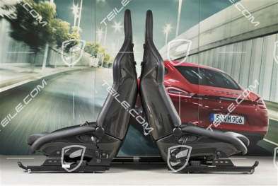 Bucket seats, collapsible, heating, leather/Alcantara, black, L+R