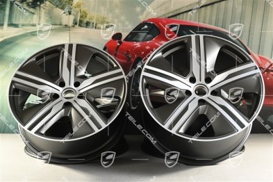 22" Macan Exclusive Design Felgensatz, 9J x 22 ET29 + 11J x 22 ET47, Turbonite