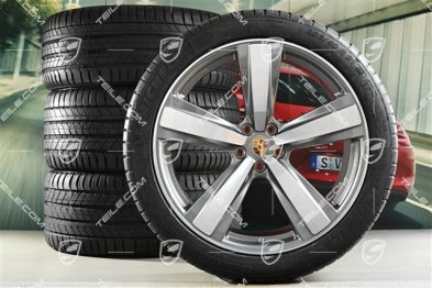 21" Exclusive Design Sport Sommerräder, Felgen 9,5J x 21 ET27 + 10J x 21 ET19 + NEUE Michelin Sommerreifen 265/40 R21 + 295/35 R21, Platinsilber, mit RDK-Sensoren