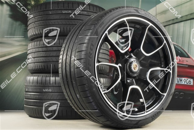 20-inch + 21-inch Turbo S Exclusive Design summer wheel set, rims 9,5J x 20 ET44 + 12J x 21 ET70 + Pirelli summer tyres 255/35 R20 + 315/30 R21, black high gloss