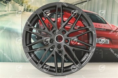 22-inch Macan RS Spyder Design wheel rim, 9J x 22 ET29, vesuvio grey