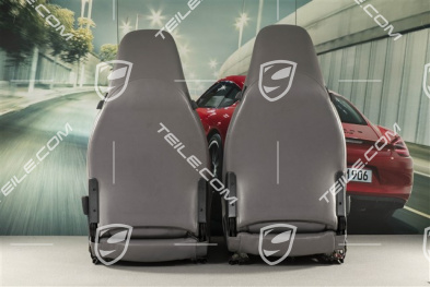 Seats, el. adjustable, leather, Grey, set (L+R)