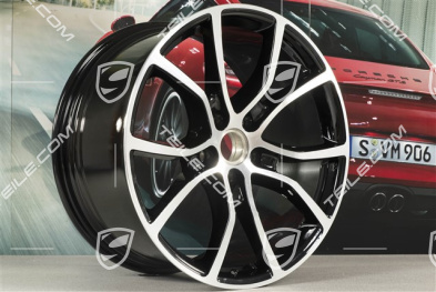 21-inch wheel rim, Cayenne Exclusive Design, 11J x 21 ET49, black high gloss