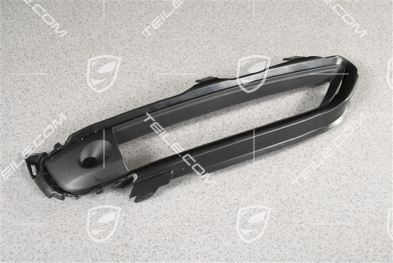 Front bumper, side ventilation grille, lower, Black matte, R
