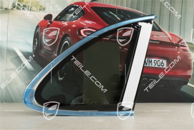 Side window with moulding, aluminium package Chrom look, Dark tinted, R