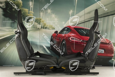 Bucket seats, collapsible, leather/Alcantara black, seam in silver, with logo GT3, set, L+R