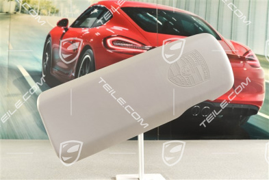 Armrest Lid with embossed Porsche crest, Platinum Grey