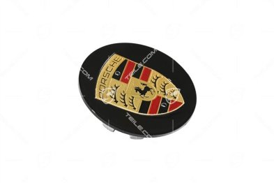 Center cap set, concave, coloured crest, black high gloss