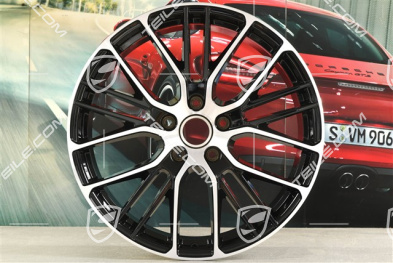 21" Panamera Exclusive Design Sport Felge, 9,5J x 21 ET71, schwarz hochglanz