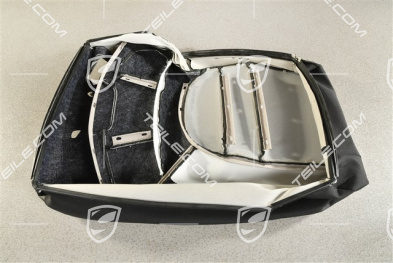 Lehnenbezug, Rücksitz / Rückenlehne, Leder, Schwarz, R