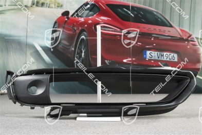 Front bumper, side ventilation grille, lower, Black matte, R