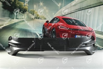 GT3 RS, Rear bumper lower cover / diffuser, Black matte