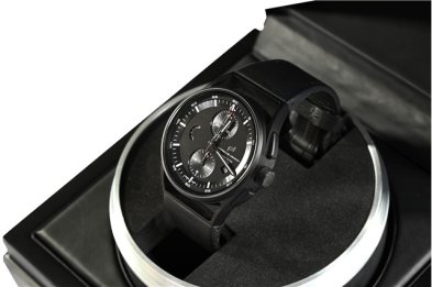 Porsche Design Sport Chrono Subsecond, 1919 Collection, Titanium + Fahrzeugleder, Durchmesser 42mm, in Schwarz