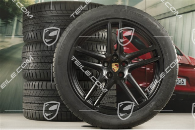 20-inch Turbo summer wheels set, rims 9J x 20 ET26 + 10J x 20 ET19 + Michelin summer tyres 265/45 R20 + 295/40 R20, Black satin mat, with TPMS