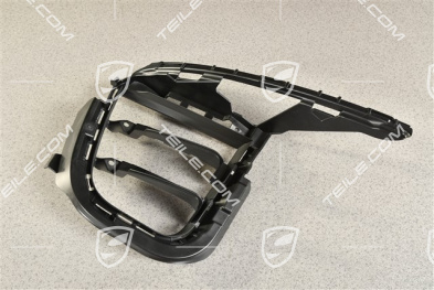 Front bumper, side ventilation grille, Black, R