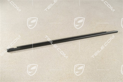 Side window cover trim, outer, rear door, Matt black, R