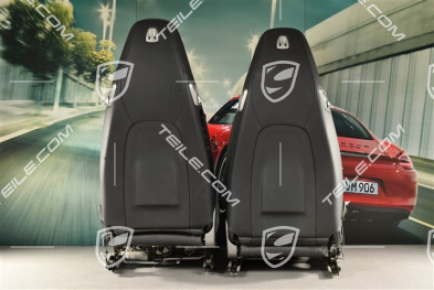 Seats, el. adjustable, 14-way, heating, lumbar, leather, black, set, L+R