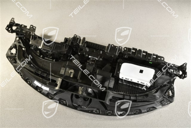 Dashboard trim, upper part, leather, black