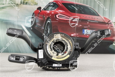 Steering column stalk switch, Voice control, ACC cruise control, rear wiper, headlight ceaning system, 3-spoke multifunction steering wheel