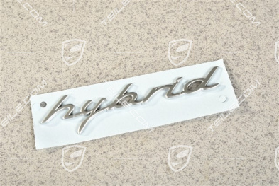 Lateral "Hybrid" logo, chrome, R