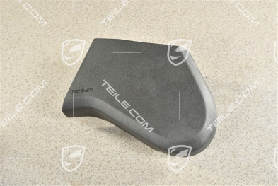Front seat trim cover, outer, Black, R