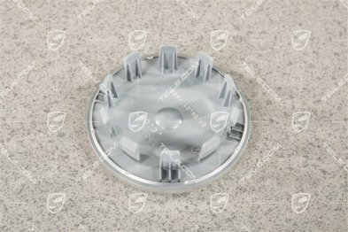 Wheel hub cap, crest coloured, Platinsilver / silver