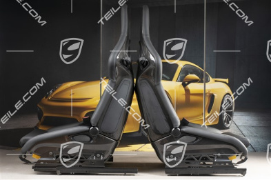 Bucket seats, collapsible, leather Black, L+R