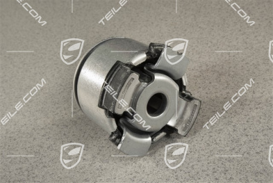 Bonded rubber mounting for suspension subframe