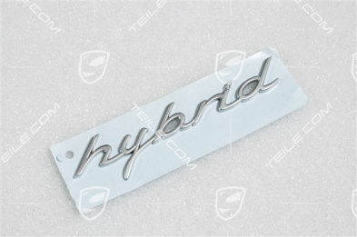 Lateral "Hybrid" logo, chrome, L