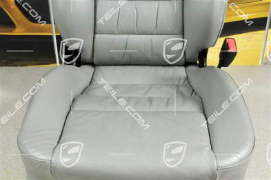 Seat, el adjustable, leather, Graphite grey, Draped, damage, R